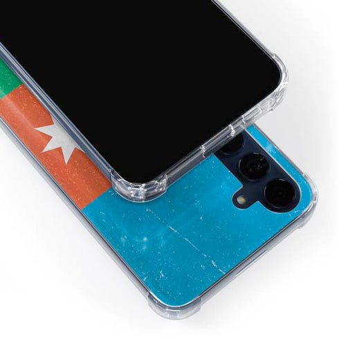 Azerbaijan Flag Distressed Galaxy S24 Clear Case